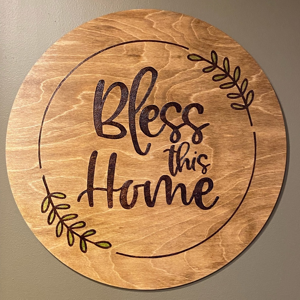 Handcrafted by Me ⭐️ Large Wood Burnt Wall Decor